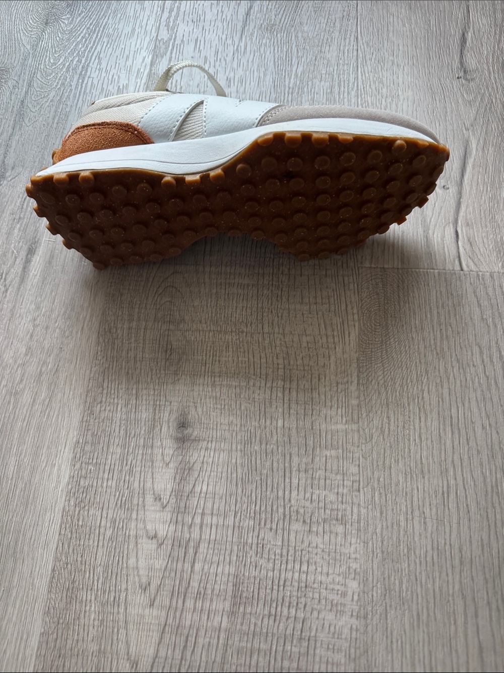 adidas Cream and Tan Retro Runner Sneakers 327 style - Picture 11 of 12